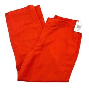 J.H. Collectibles Linen Blend Wide Leg Women’s Pants, Beautiful Orange, Size 16
